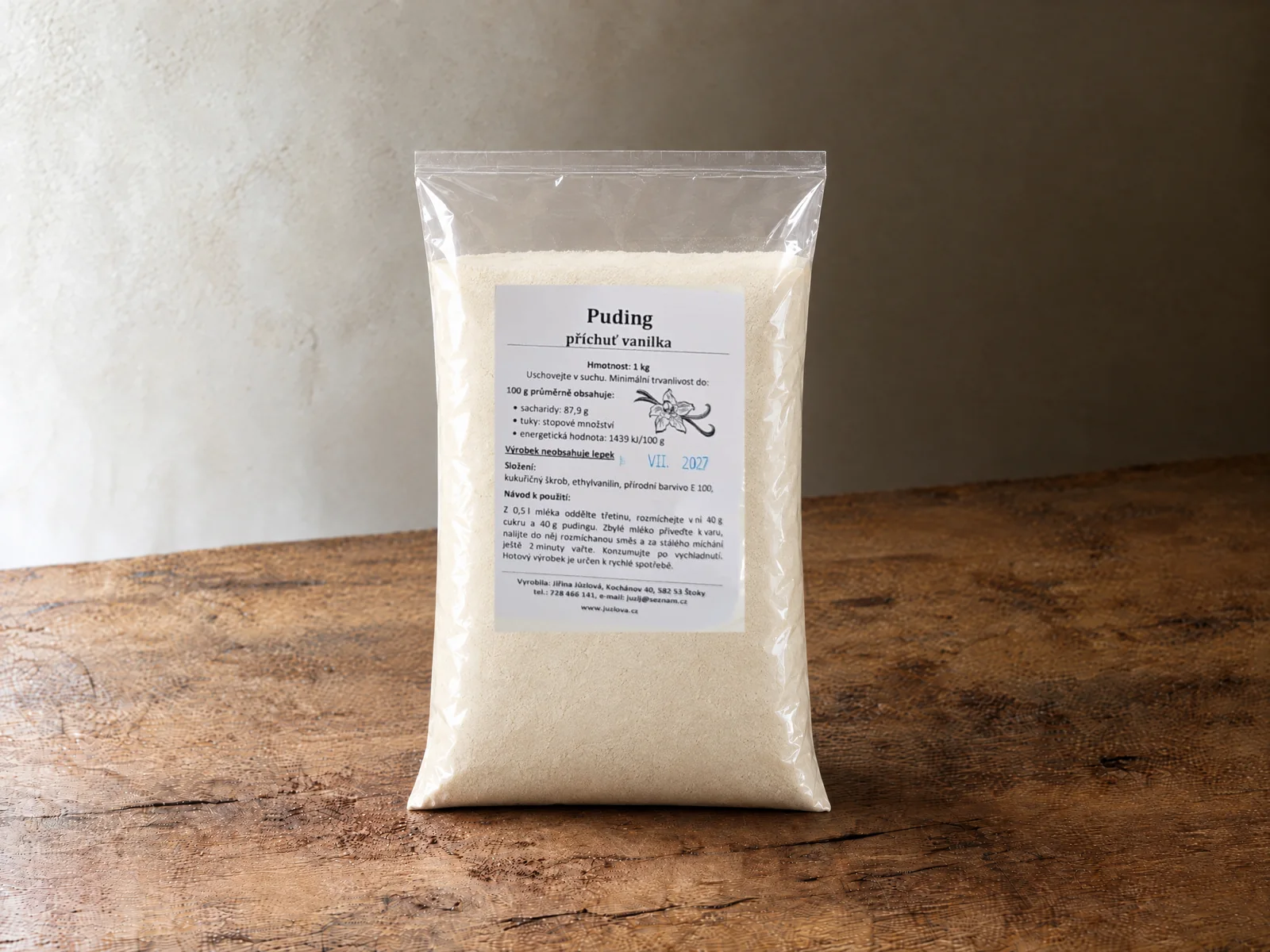 Gluten-free vanilla pudding powder