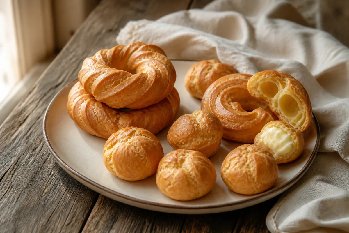 Quick choux wreaths or puffs