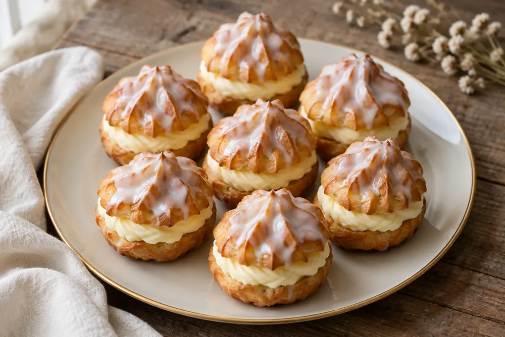 Windbeutel mit Vanillecreme (větrníčky)